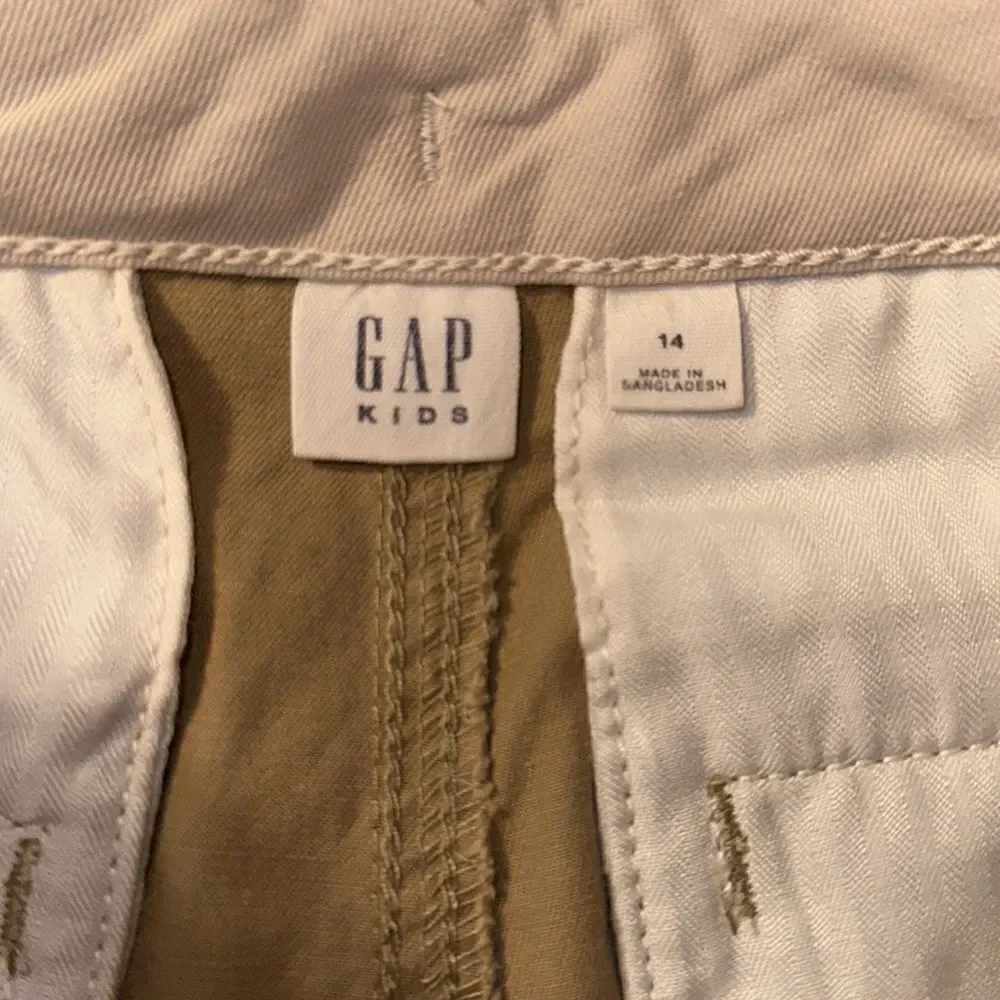 GAP 14 NWT Khaki Tan Cotton Adjustable Waist Stretch Shorts